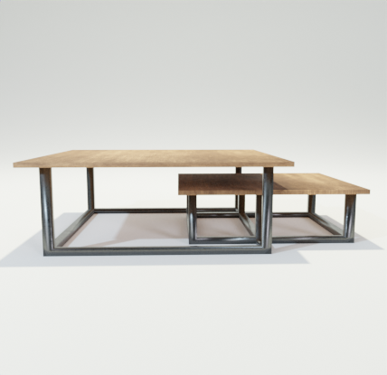 3D Model Table and Bench